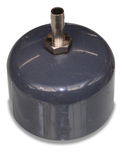 Adhesive hood PVC 63mm w/conn. bush for 16 mm air hose